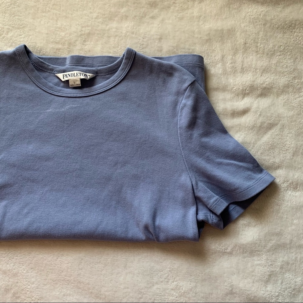 Light Blue Pendleton T-Shirt Size Large